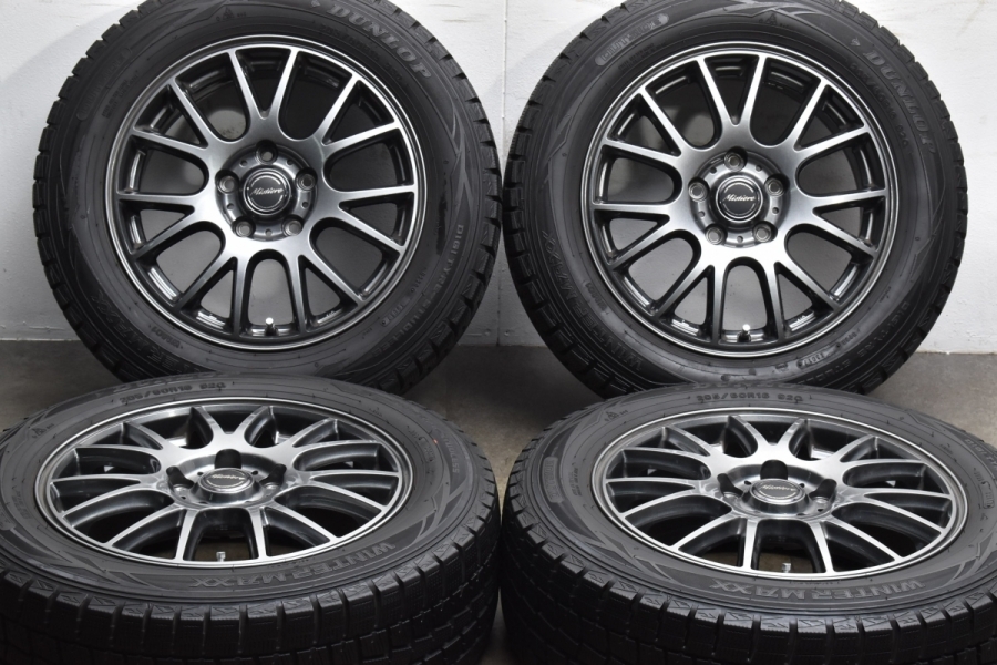 【美品】ミスティーレ 16in 6.5J +53 PCD114.3 ダンロップ ウィンターマックス WM01 205/60R16 ノア ヴォクシー  ステップワゴン アクセラ