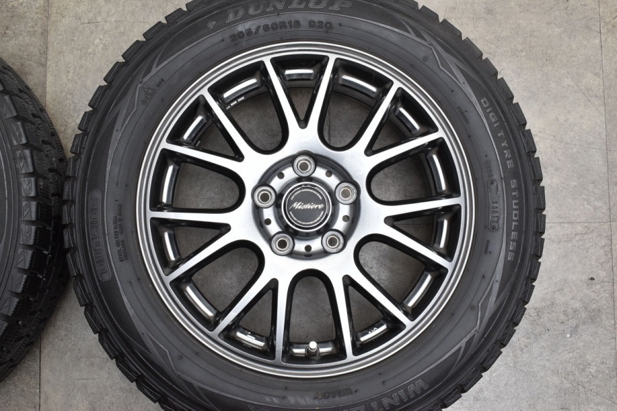 【美品】ミスティーレ 16in 6.5J +53 PCD114.3 ダンロップ ウィンターマックス WM01 205/60R16 ノア ヴォクシー  ステップワゴン アクセラ