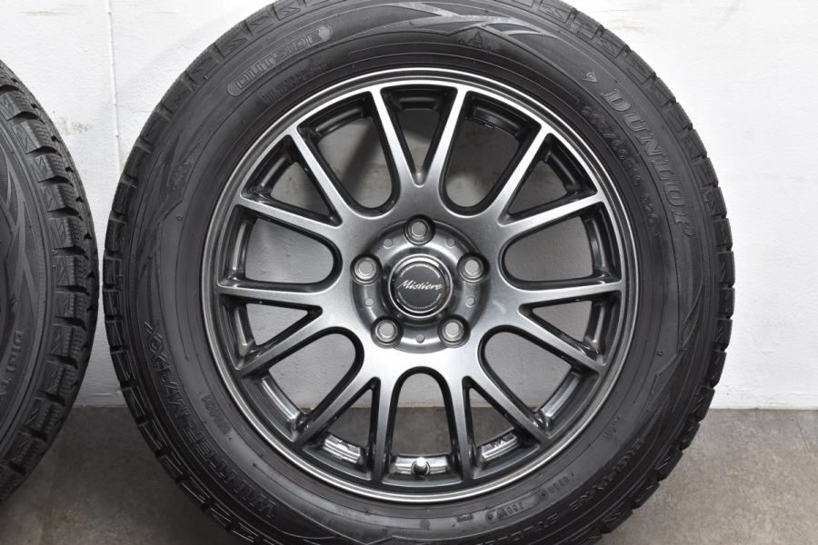 【美品】ミスティーレ 16in 6.5J +53 PCD114.3 ダンロップ ウィンターマックス WM01 205/60R16 ノア ヴォクシー  ステップワゴン アクセラ