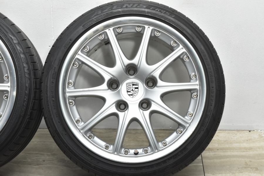 正規品 BBS製】ポルシェ 996 911 カレラ スポーツデザイン 純正 18in 7.5J +50 10J +65 PCD130 225/40R18  265/35R18 986 ボクスター 中古 タイヤホイールセット | パーツ販売ナンバーワン