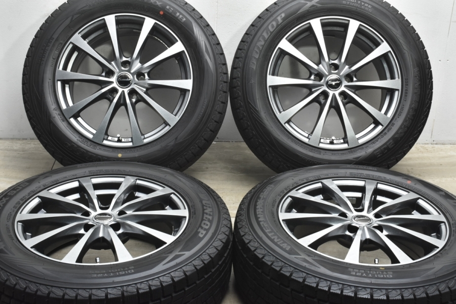 2020年製 バリ溝 美品】エクシーダ 17in 7J +38 PCD114.3 ダンロップ 