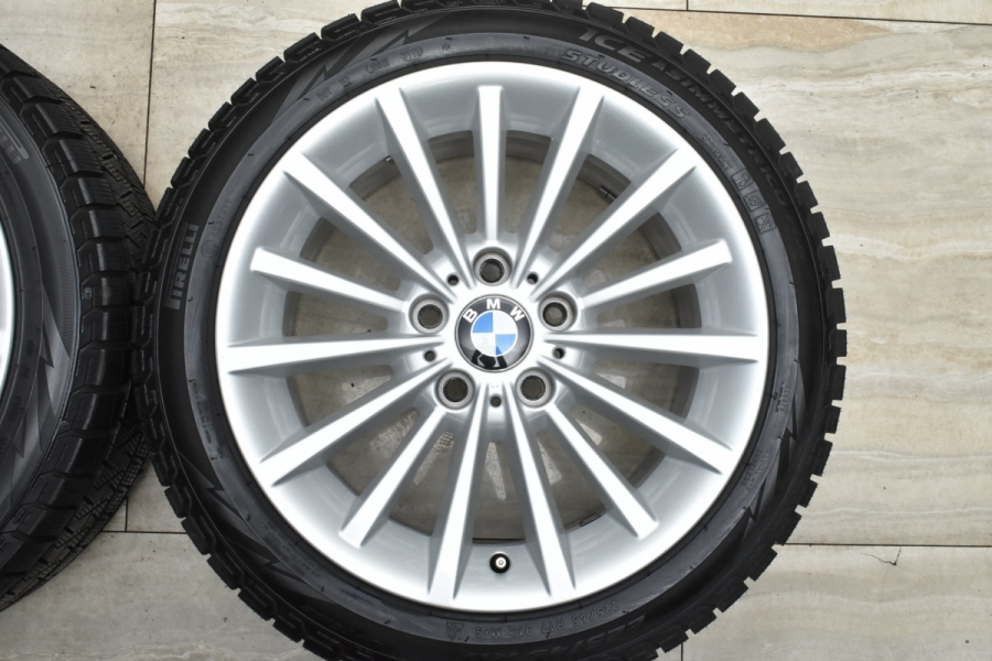 美品 バリ溝】BMW E90 3シリーズ 純正 17in 8J +34 ピレリ アイスアシンメトリコ プラス 225/45R17 品番:6783630  マルチスポーク284 中古 スタッドレスタイヤホイールセット | パーツ販売ナンバーワン