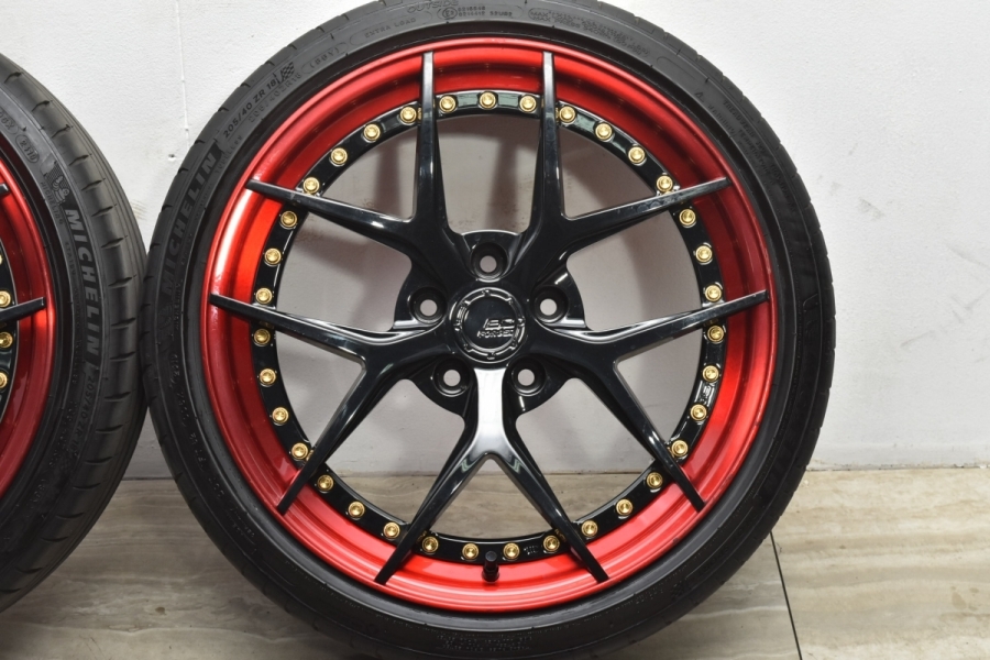 2ピース 鍛造品】BCフォージド HCS21S 18in 8J +45 PCD112 ミシュラン