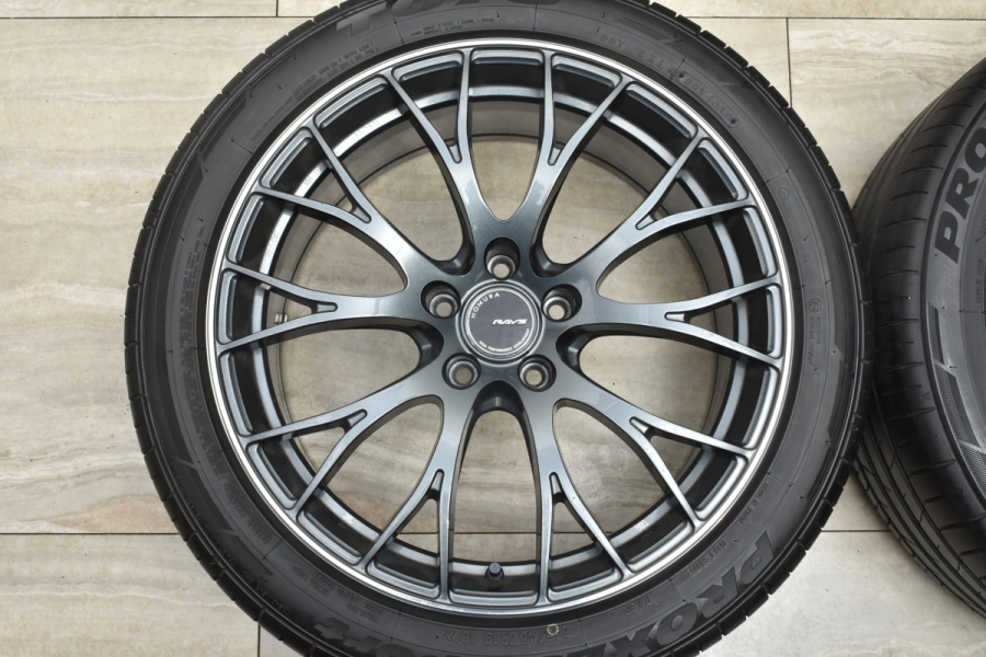 美品】RAYS レイズ ホムラ 2×10 19in 8.5J +35 PCD114.3 トーヨー 245