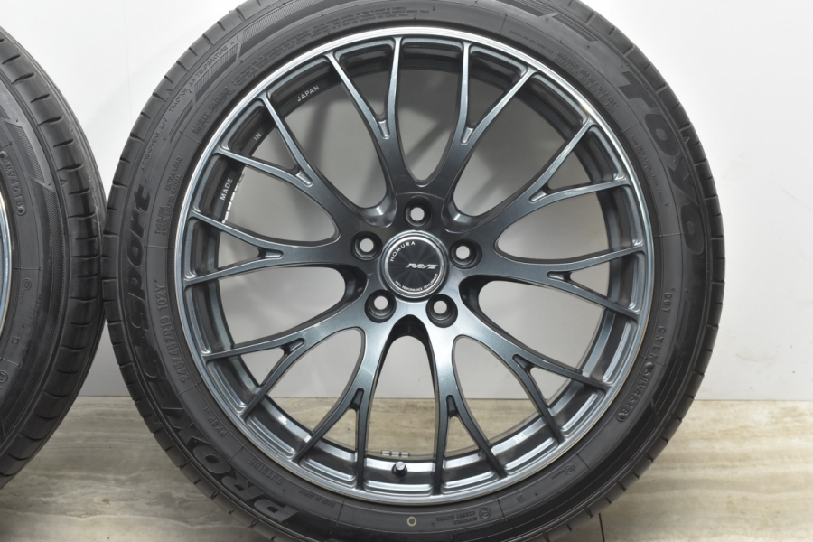 【美品】RAYS レイズ ホムラ 2×10 19in 8.5J +35 PCD114.3 トーヨー 245/45R19 ハリアー RAV4  アルファード ヴェルファイア エルグランド