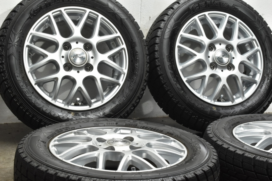 バリ溝 軽自動車用】DOS 13in 4.00B+43 PCD100 グッドイヤー アイス  