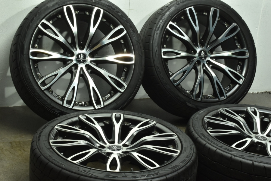 ドレスアップに】WORK URBANZONE FIORITA 20in 8.5J +35 PCD114.3 ニットー NT555 245/40R20  アルファード ヴェルファイア エルグランド 中古 タイヤホイールセット | パーツ販売ナンバーワン