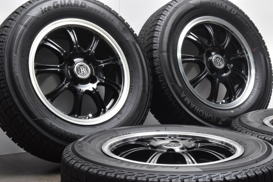 【バリ溝】ブランドルライン 14in 5.5J +38 PCD100 ヨコハマ アイスガード5PLUS iG50+ 185/70R14 アクア  カローラフィールダー bB ノート