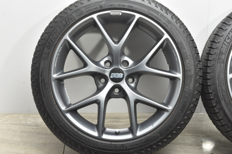 美品 バリ溝】BBS GERMANY SR 18in 8J +45 PCD112 ミシュラン X-ICE3 