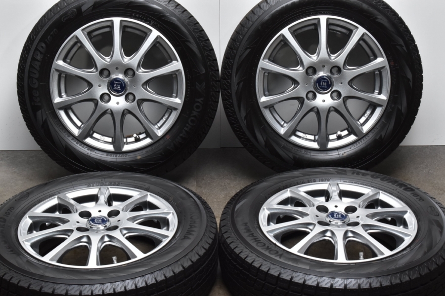 【バリ溝 美品】ラストラーダ 14in 4.5J +45 PCD100 ヨコハマ アイスガード iG70 165/70R14 アクア ヴィッツ パッソ  マーチ スイフトソリオ