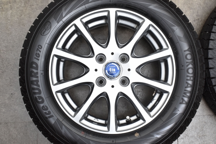 バリ溝 美品】ラストラーダ 14in 4.5J +45 PCD100 ヨコハマ アイス 