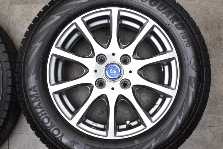 バリ溝 美品】ラストラーダ 14in 4.5J +45 PCD100 ヨコハマ アイス 