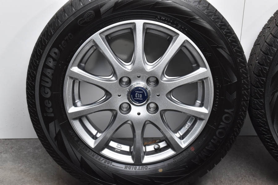 バリ溝 美品】ラストラーダ 14in 4.5J +45 PCD100 ヨコハマ アイス 