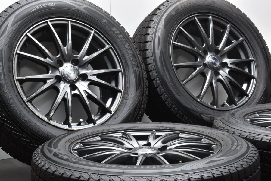 バリ溝】VS 17in 7J+47 PCD114.3 ダンロップ ウィンターマックス SJ8