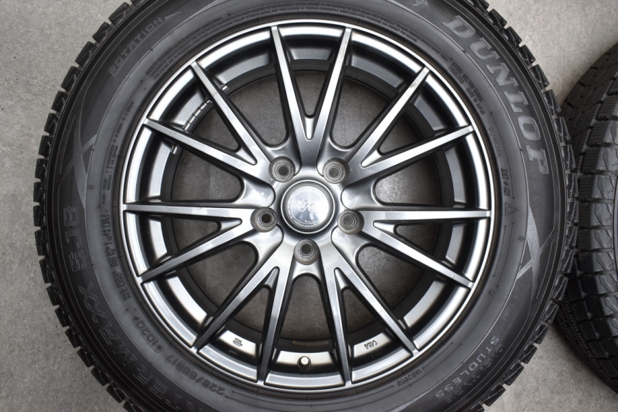 バリ溝】VS 17in 7J+47 PCD114.3 ダンロップ ウィンターマックス SJ8