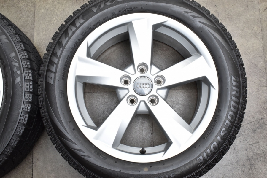 【美品】アウディ Q2 純正 17in 7J +45 PCD112 ブリヂストン ブリザック VRX 215/55R17 品番:81A601025B  スタッドレスタイヤ 4本セット