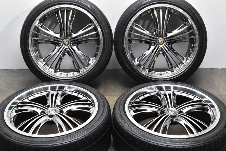 カスタムベースに】PM パフォーマンス 20in 8.5J +52 PCD114.3 DELINTH THUNDER D7 245/40R20  アルファード エルグランド アウトランダー 中古 タイヤホイールセット | パーツ販売ナンバーワン