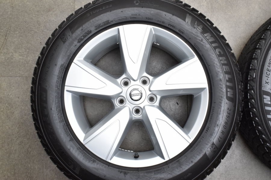 【美品 バリ溝】ボルボ XC40 純正 17in 7.5J +50.5 PCD108 ミシュラン X-ICE SNOW SUV 235/60R17  品番:31680565 スタッドレス