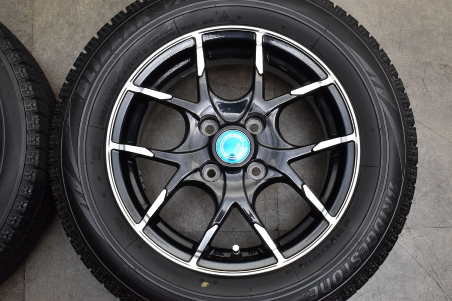 【良好品】AL 14in 5.5J +38 PCD100 ブリヂストン ブリザック VRX 185/60R14 アクア カローラ ヤリス フィット  グレイス スイフト