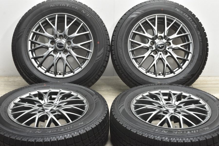 2021年製 バリ溝 美品】エクシーダー 16in 6.5J+38 PCD114.3 ノーストレック 205/65R16 アルファード ヴェルファイア  T30 エクストレイル 中古 スタッドレスタイヤホイールセット | パーツ販売ナンバーワン