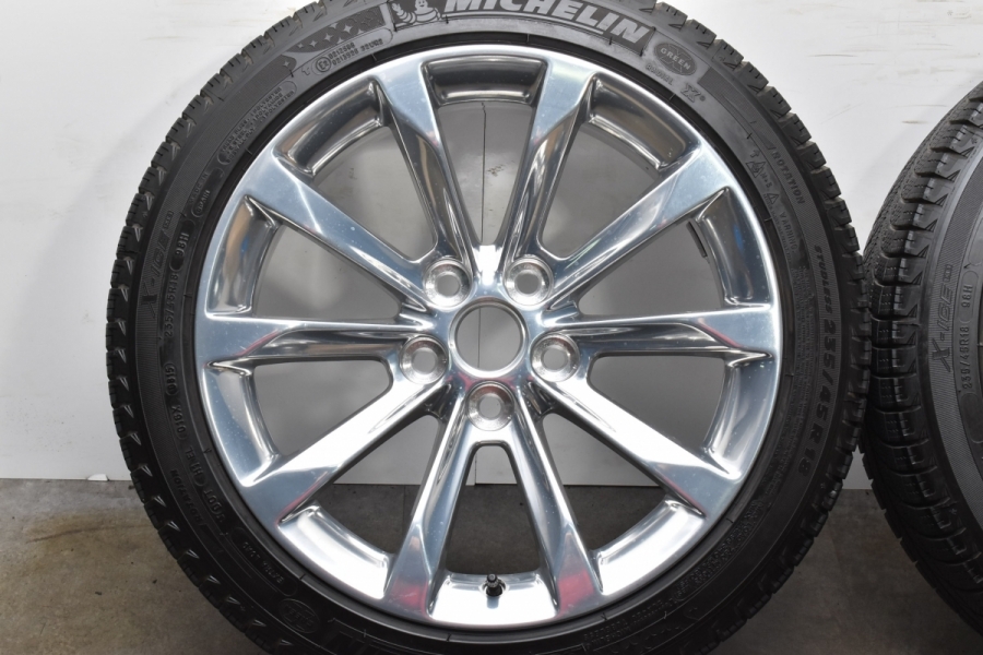 【美品 バリ溝】キャデラック CTS プレミアム 純正 18in 8.5J +32 PCD120 ミシュラン X-ICE XI3 235/45R18  車検用などに 品番：22979578