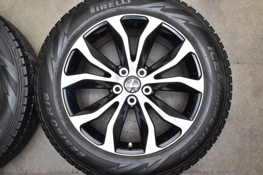 程度良好品】レクサス NX Fスポーツ 純正 18in 7.5J +35 PCD114.3 ピレリ アイスアシンメトリコ 225/60R18 RAV4  ハリアー 流用 中古 スタッドレスタイヤホイールセット | パーツ販売ナンバーワン