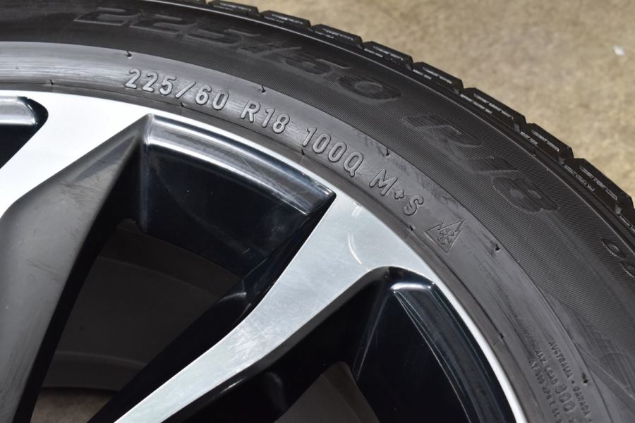 程度良好品】レクサス NX Fスポーツ 純正 18in 7.5J +35 PCD114.3 ピレリ アイスアシンメトリコ 225/60R18 RAV4  ハリアー 流用 中古 スタッドレスタイヤホイールセット | パーツ販売ナンバーワン