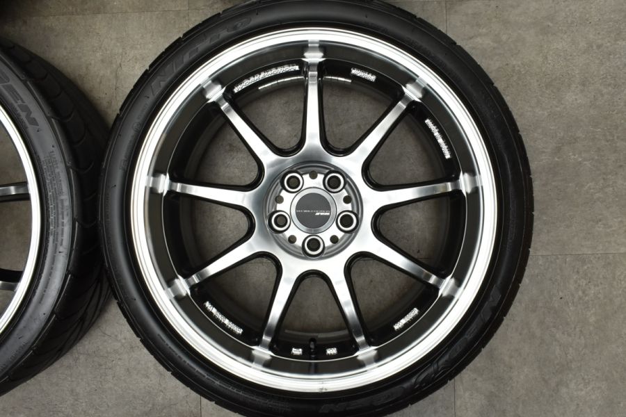 程度良好】WORK エモーション D9R 18in 7.5J +47 PCD100 ニットー 215/40R18 BRZ インプレッサ レガシィ 86  プリウス カローラスポーツ 中古 タイヤホイールセット | パーツ販売ナンバーワン