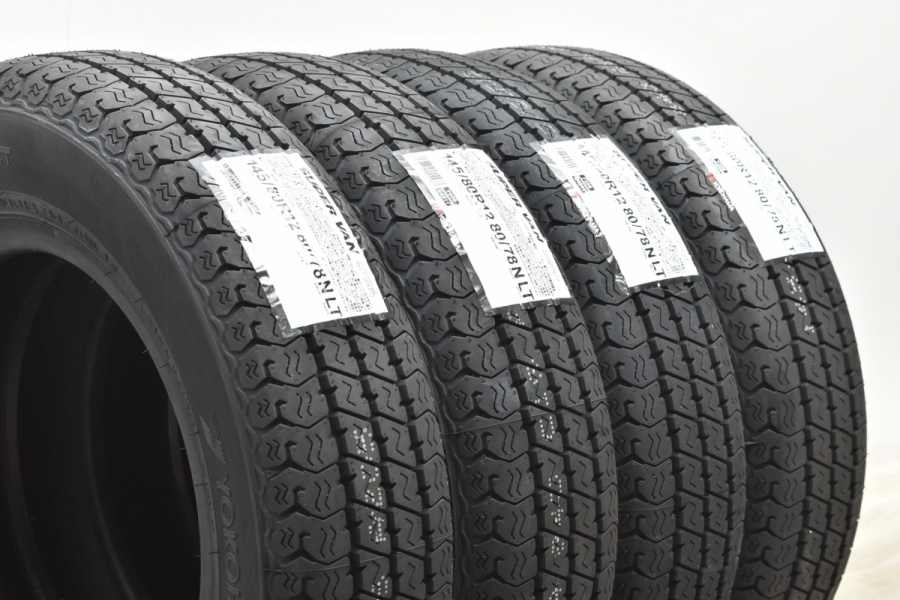 【2022年製 未使用 4本セット】145/80R12 LT ヨコハマ スーパーバン Y356 ハイゼット クリッパー サンバー アクティ 軽トラック  軽バン