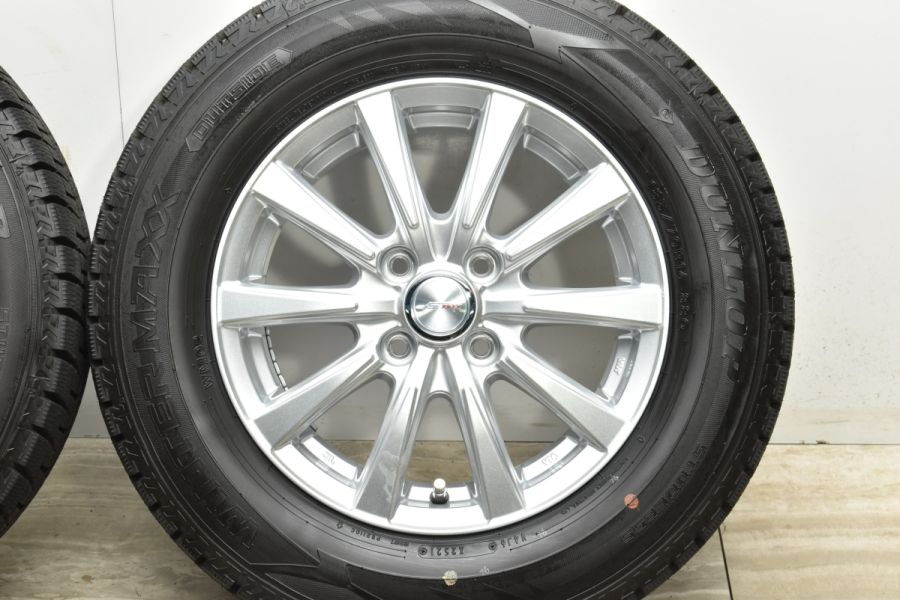 【バリ溝 美品】JOKER 14in 5.5J +38 PCD100 ダンロップ ウィンターマックス WM02 185/70R14 アクア ヤリス  ヴィッツ ノート フリード