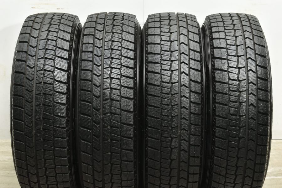 【バリ溝 美品】JOKER 14in 5.5J +38 PCD100 ダンロップ ウィンターマックス WM02 185/70R14 アクア ヤリス  ヴィッツ ノート フリード