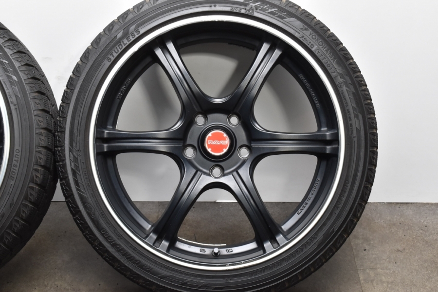 【良好品】RAYS グラムライツ 57MZ 18in 7.5J +50 PCD114.3 ヨコハマ アイスガード iG60 215/45R18 ノア  ヴォクシー ステップワゴン MAZDA3