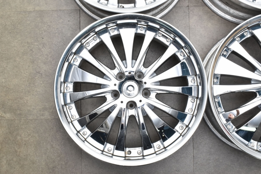良好品】WORK ベルサリオ F015 19in 8J+43 8J+37 PCD114.3 4本