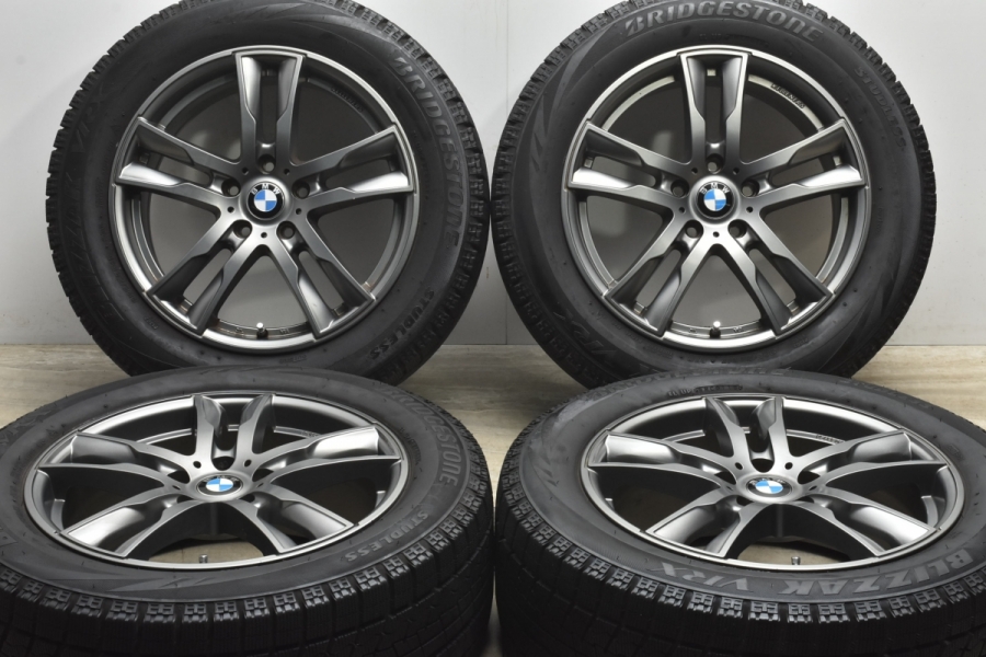 【バリ溝 美品】ケレナーズ Jr. E5 17in 7.5J +52 PCD112 ブリヂストン ブリザック VRX 225/55R17 BMW X1  X2 純正サイズ F48 F39 4本SET