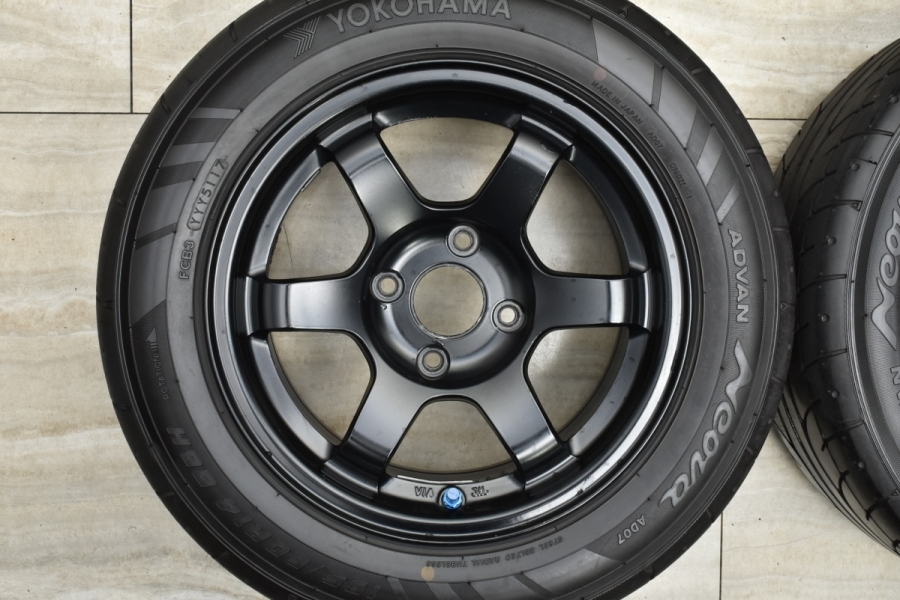 鍛造美品 希少サイズ】RAYS VOLK RACING TE37 14in 6.5J +15 PCD108 ヨコハマ ネオバ AD07  195/60R14 ケータハムセブン シトロエンクサラ 中古 タイヤホイールセット | パーツ販売ナンバーワン