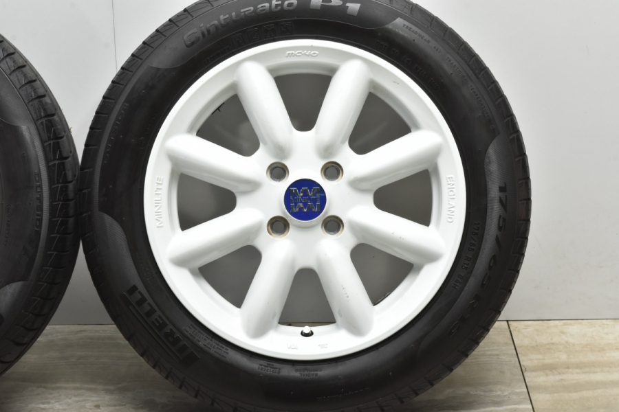 【希少品】ミニライト MINILITE MC-40 15in 6J +47 PCD100 ピレリ チンチュラート P1 175/65R15 MINI  R50 R52 R55 R56 ミニクーパー