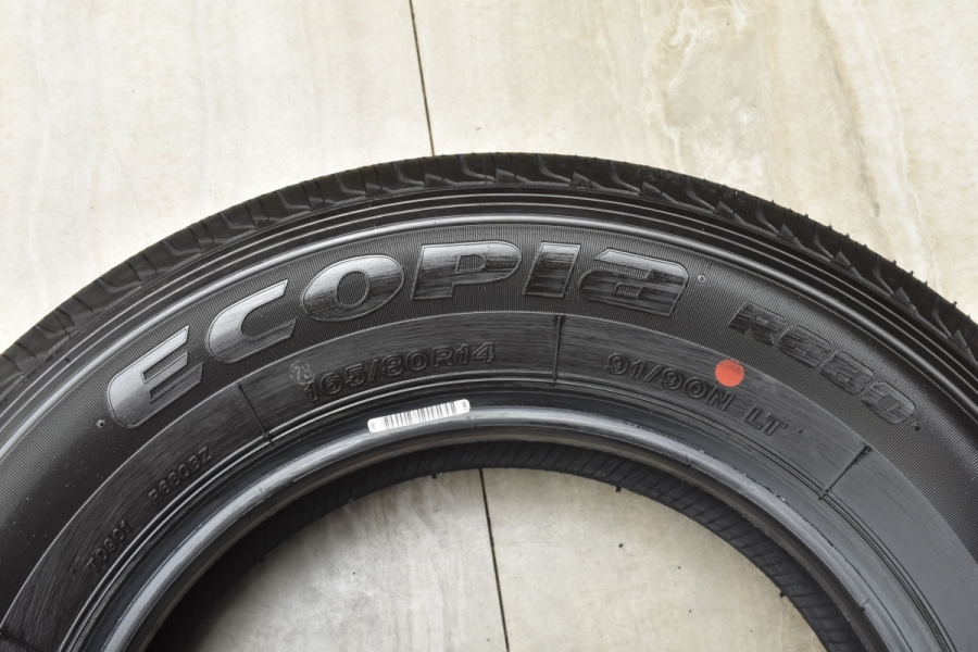 2021年製 バリ溝】ブリヂストン エコピア R680 165/80R14 91/90N LT 4