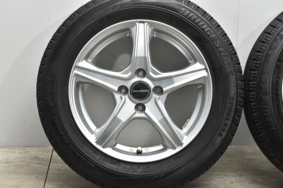 程度良好品】バルミナ 15in 5J +39 PCD100 ブリヂストン ブリザック