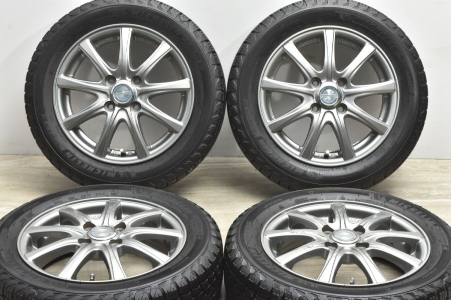 走行わずか バリ溝】ユーロマジック 14in 4.5J +45 PCD100 ミシュラン X-ICE SNOW 155/65R14 N-BOX アルト スペーシア  タント ミラ 中古 スタッドレスタイヤホイールセット | パーツ販売ナンバーワン