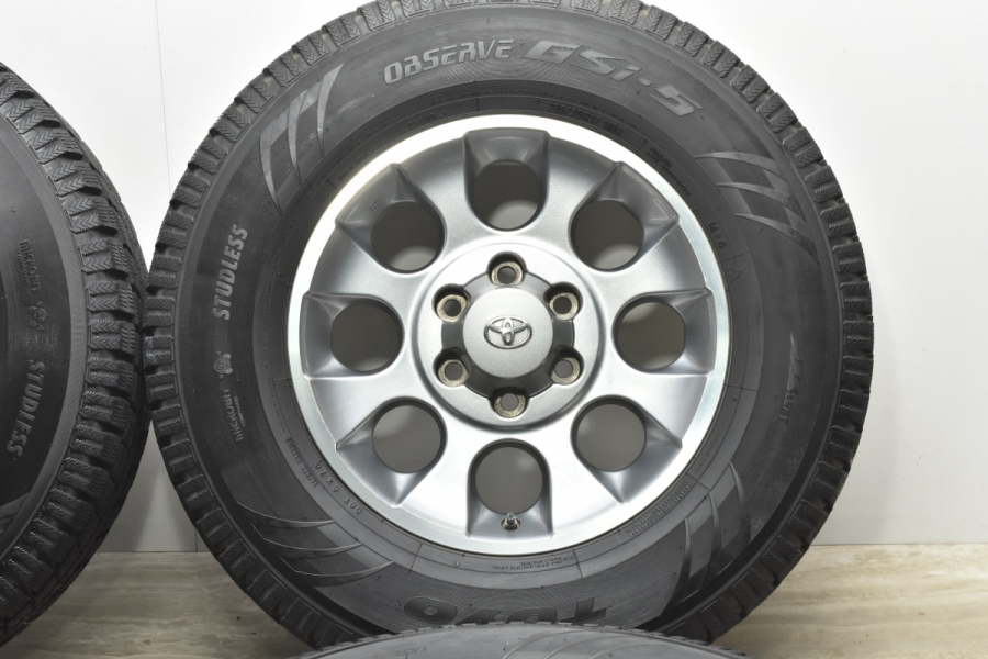 バリ溝】トヨタ FJクルーザー 純正 17in 7.5J +15 トーヨー オブザーブ GSI-5 265/70R17 ノーマル戻し 車検用 プラド  ハイラックス 流用 中古 スタッドレスタイヤホイールセット | パーツ販売ナンバーワン