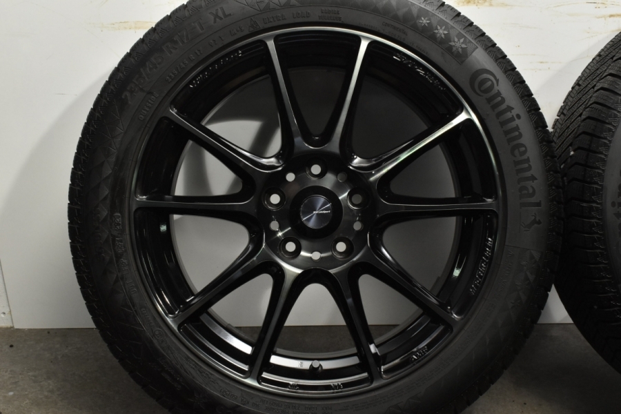 バリ溝 美品】WEDS SPORT SA-25R 17in 7J +40 PCD114.3 コンチネンタル