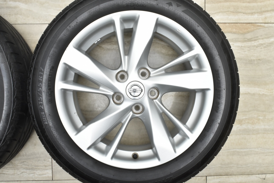 程度良好品】ニッサン 純正 17in 7.5J +50 PCD114.3