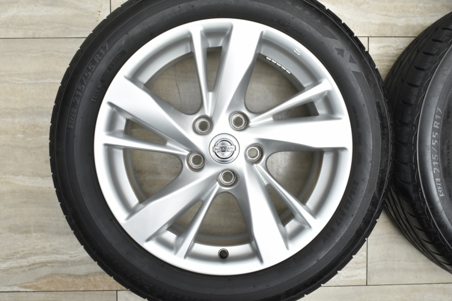 程度良好品】ニッサン 純正 17in 7.5J +50 PCD114.3 ブリヂストン