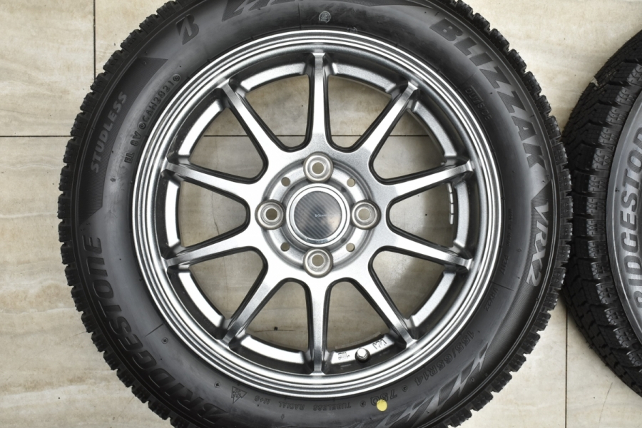 超バリ溝】155/65R14 スタッドレスタイヤ ホイールセット