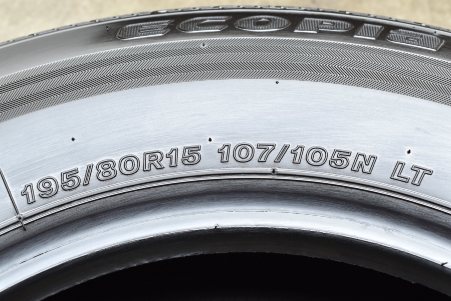 2022年製 新車外し】ブリヂストン エコピア RD613 195/80R15 LT 4本 ライトトラック ハイエース レジアスエース NV350  キャラバン 中古 タイヤのみ | パーツ販売ナンバーワン