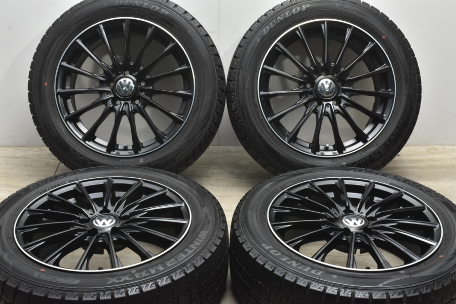 良好品】ユーロテック 17in 7J +38 PCD112 ダンロップ ウィンターマックス WM02 215/55R17 VW ザ・ビートル パサート  T-ROC 中古 スタッドレスタイヤホイールセット | パーツ販売ナンバーワン