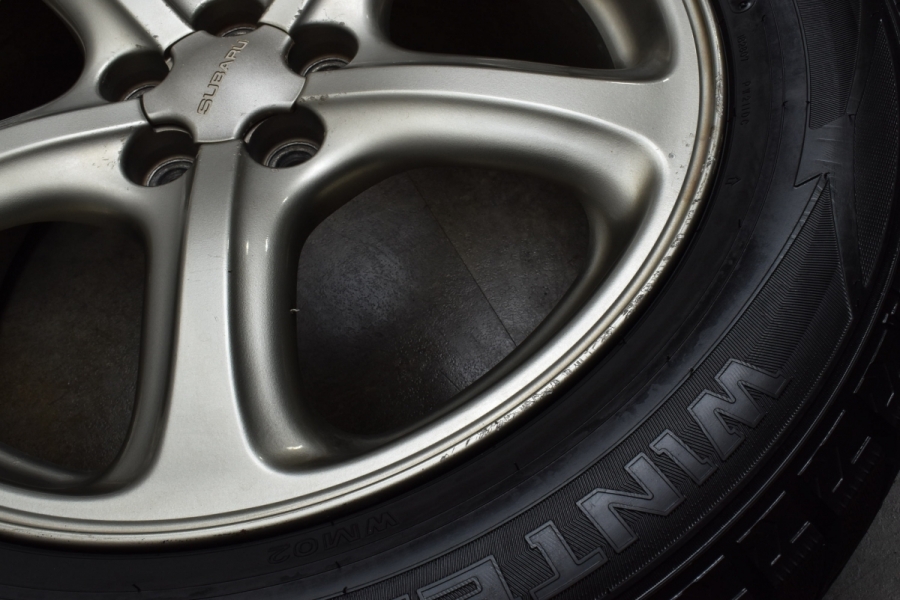 2021年製 バリ溝スタッドレス】スバル 純正 17in 7J +55 PCD100