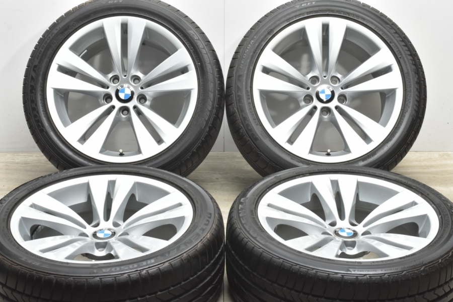 【美品】BMW E63 6シリーズ 純正 ダブルスポーク266 18in 8J 9J+14 PCD120 ブリヂストン ポテンザ 245/45R18  275/40R18 E64 ノーマル戻し