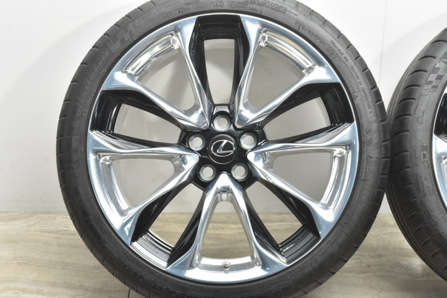 ■レクサスLC純正21インチホイール＆空気圧センサー＆ワイトレ＋マックガード付■ 鍛造 美品】レクサス LC500 バージョンS 純正 21in 8.5J 9.5J +25