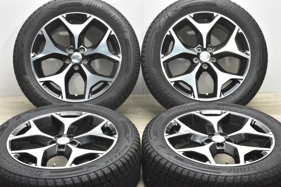 バリ溝 DM-V3付 美品】スバル SJ フォレスター 純正 18in 7J +48 